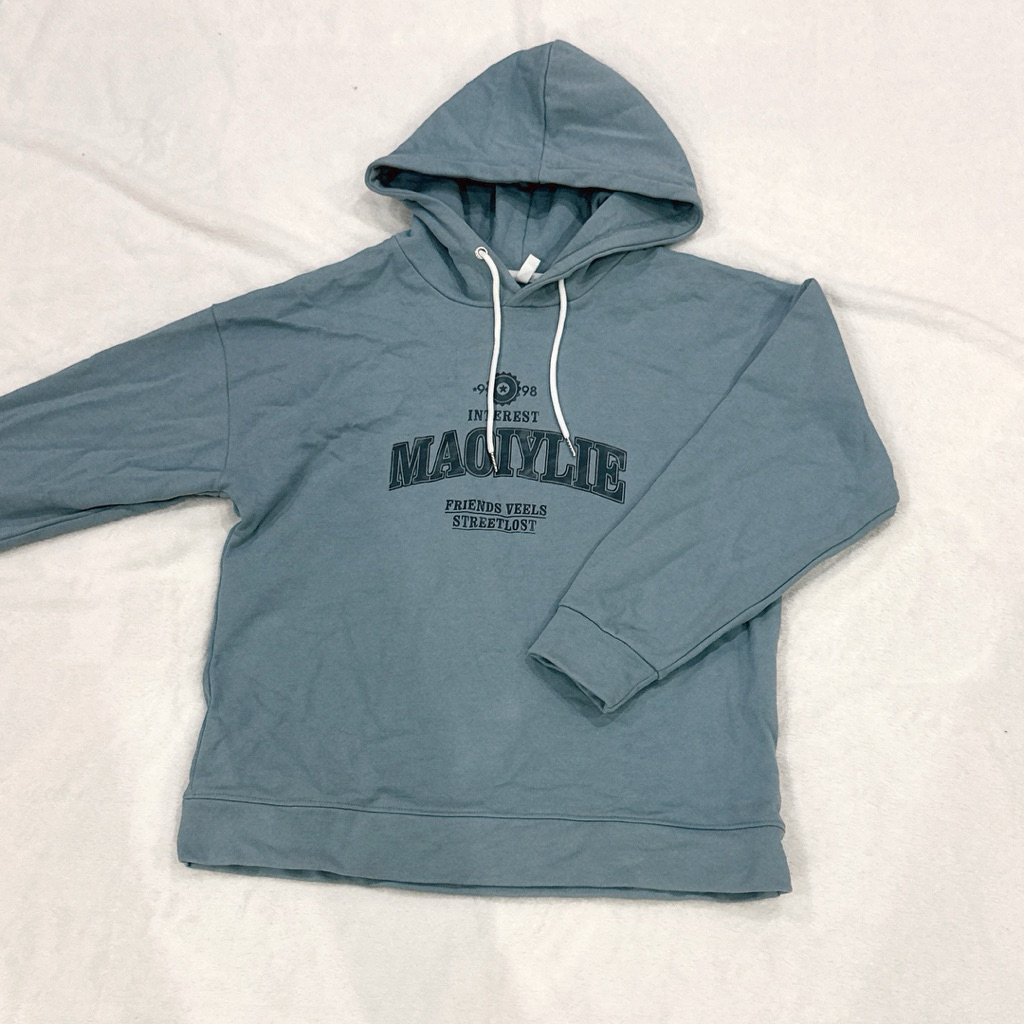 ส่งต่อ hoodie blue thick fabric