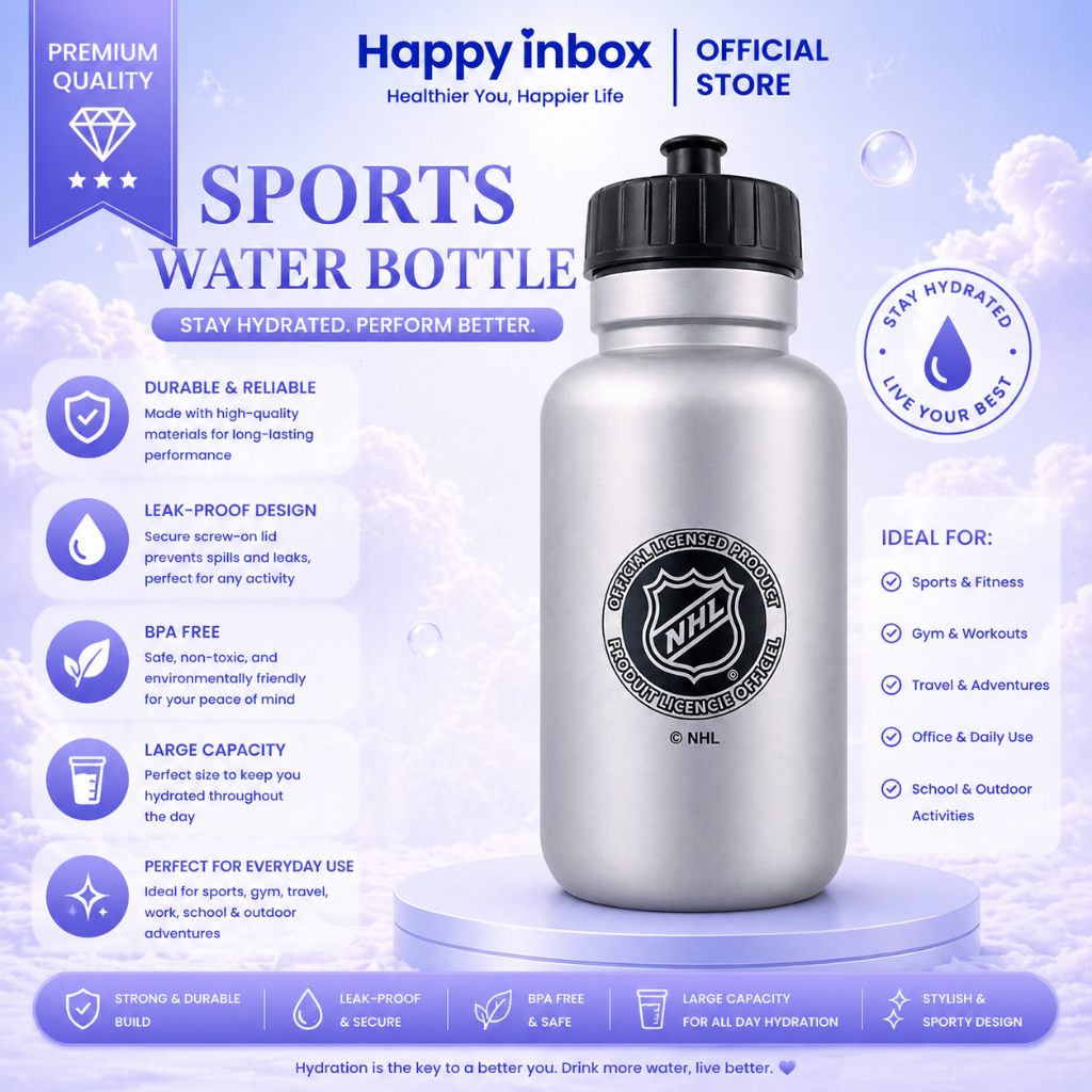 NHL Official Licensed Water Bottle – Premium BPA-Free Sports Bottle