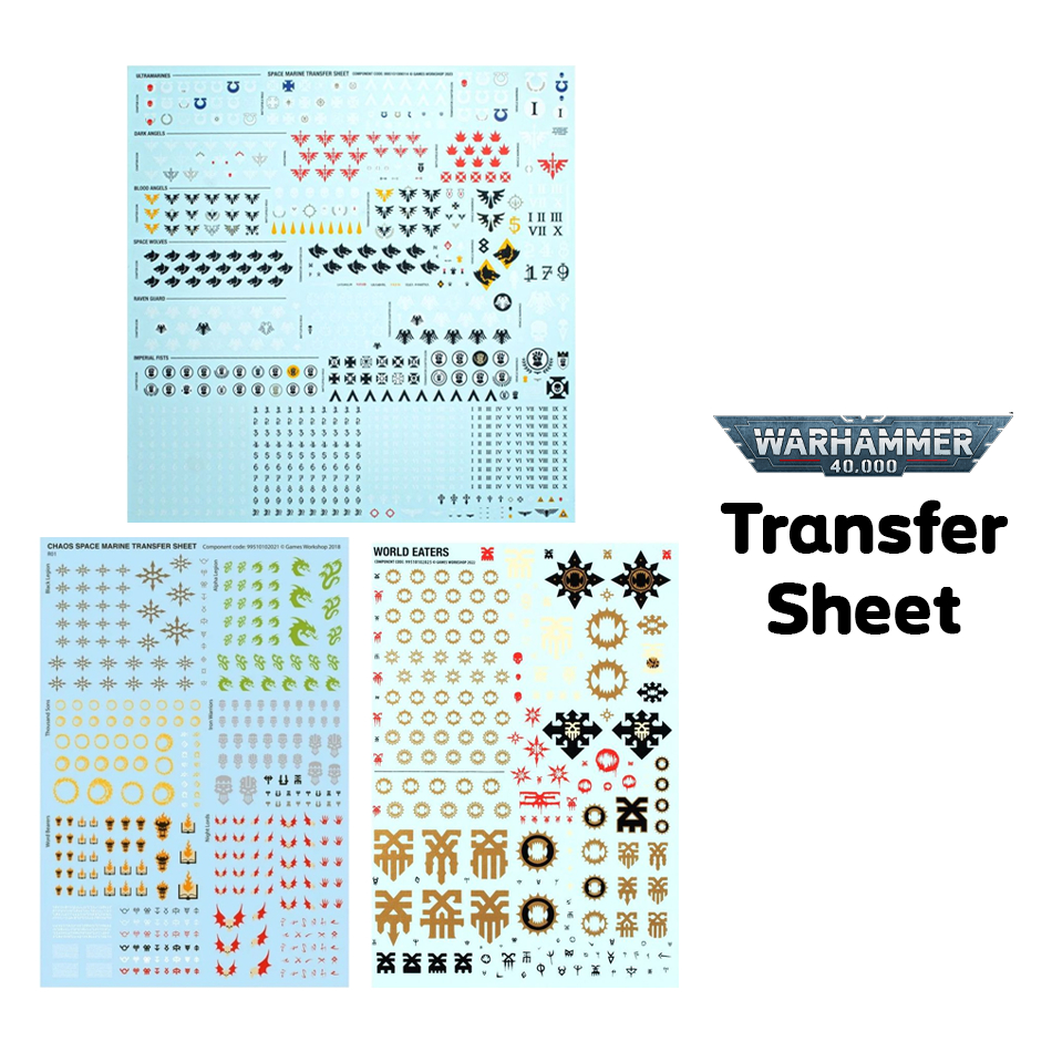 [พร้อมส่ง] Transfer Sheet Warhammer 40K Decal