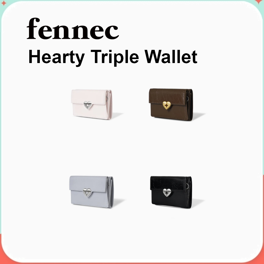 Fennec Hearty Triple Wallet (Black, Blossom, Mocha Brown, Misty Lavender)