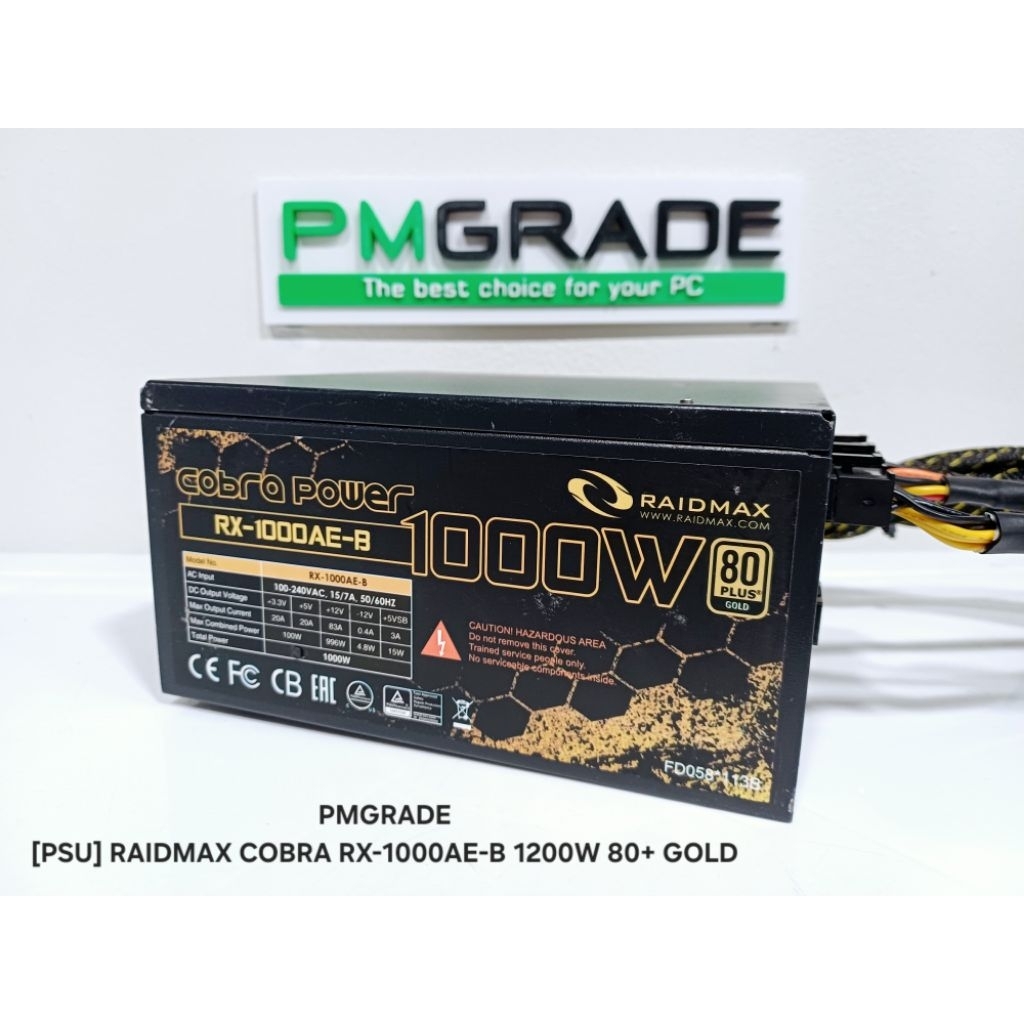 [PSU] RAIDMAX COBRA RX-1000AE-B 1000W 80+ GOLD มือสอง
