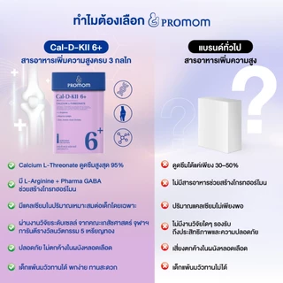 【4 ซอง กล่องเล็ก】Promom Cal-D-KII 6+ เพิ่มความสูง กระตุ้นการสร้าง Growth Hormone (รูปแบบเจลลี่ รสโยเกิร์ต)