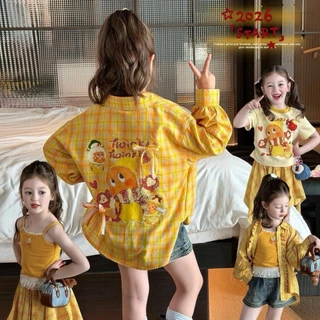 AY265 เสื้อผ้าเด็กผู้หญิงเซ็ต 3 ชิ้น ลาย Twinkle Star โทนเหลืองละมุน