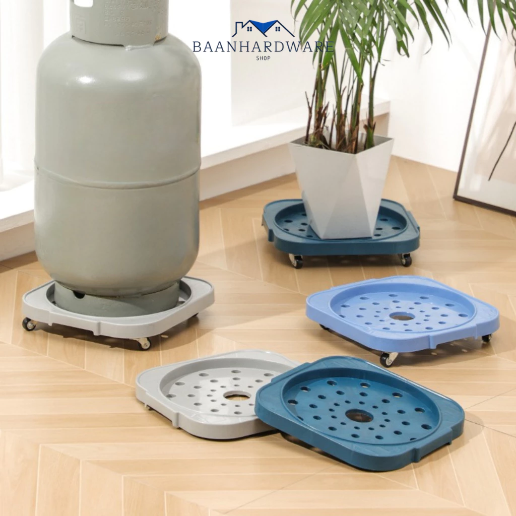 BAANHARDWARE ฐานรองถังแก๊ส ที่รองถังแก๊สแบบมีล้อ เคลื่อนย้ายสะดวก ที่รองถังแก๊ส ฐานรองถังแก๊ส ER-S008