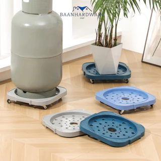 BAANHARDWARE ฐานรองถังแก๊ส ที่รองถังแก๊สแบบมีล้อ เคลื่อนย้ายสะดวก ที่รองถังแก๊ส ฐานรองถังแก๊ส ER-S008