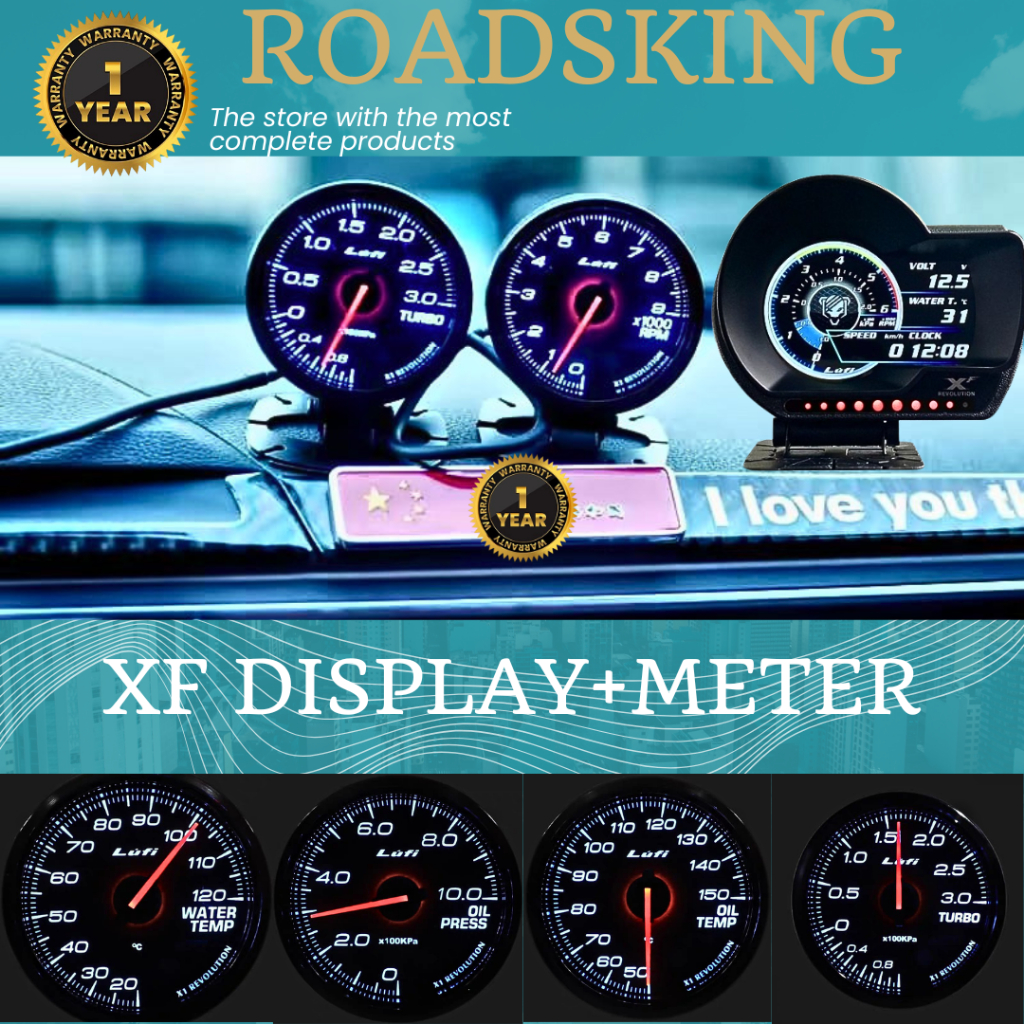 LUFI OBD2 XF REVOLUTION โวลต์ รอบต่อนาที แรงดันสุญญากาศ อุณหภูมิน้ำ แรงดันน้ำมัน ลิงค์ บอร์ด กีฬา