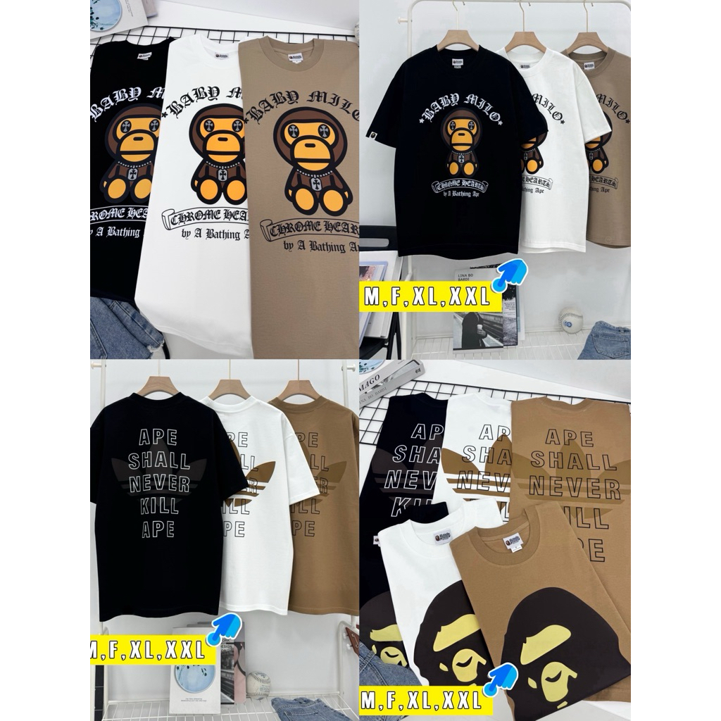 เสื้อยืดงานแบรนด์  Cotton 100%  อก40-54