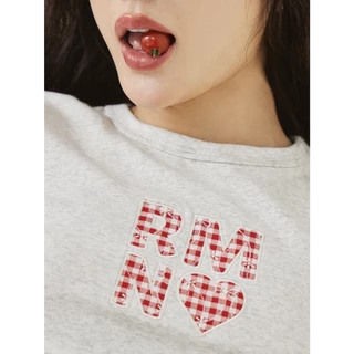 Roomry.n - Cherry Heart tee crop เสื้อยืดทรงครอป