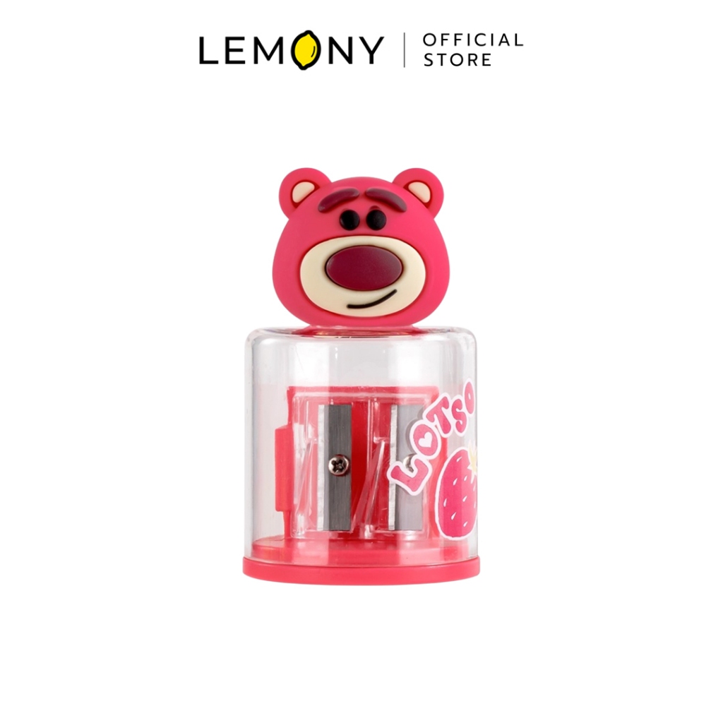 LEMONY Disney 3D Sharpener with 2 hole (Lotso) กบเหลาดินสอดิสนีย์ 2 ช่อง ลายหมีล็อตโซ่ ขนาด 46 กรัม