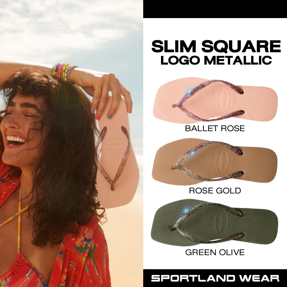Havaianas Collection รองเท้าแตะ รองเท้าผู้หญิง Slim Square 4148257-0076 / 4148257-3581 / 4148257-0869 (1290)