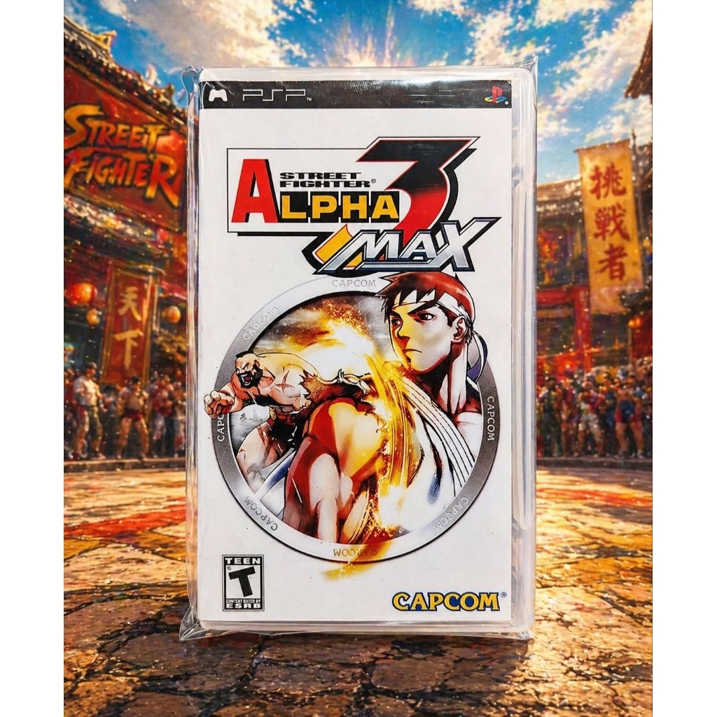 เกม PSP Street Fighter Alpha 3 MAX โซน us ขาดคู่มือ แผ่นมีรอย เล่นปกติ