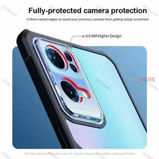 เคสกันรอยกล้อง PC+TPU สำหรับOppo Reno7 Pro Reno7Z Reno8Z กันกระแทก เคสหลังใส