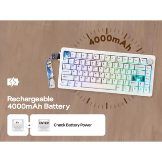 [โค้ดคุ้มลด 20%] CIDOO QK75 RGB Hotswap Wireless Bluetooth keyboard VIA Mechanical keyboard