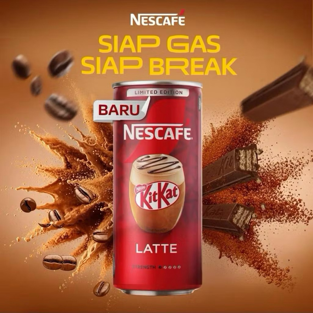 Nescafe Kit Kat Coffee Latte 220ml ( set of 3 ) 1 เซ็ต 3 กระป๋อง