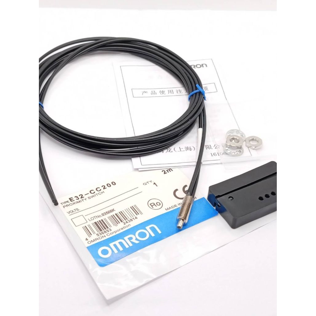 สั่งเลย E32-CC200  Fiber optic sensor เซ็นเซอร์ไฟเบอร์ออปติก ระยะตรวจจับ 2100 mm 2M, IP67, M6