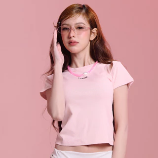 Bemingtop1154(S-4XL) - Suri BabyTee - เสื้อเบบี้ทีทรงเข้ารูปดีเทลโลโก้ BEMING ปักนูน