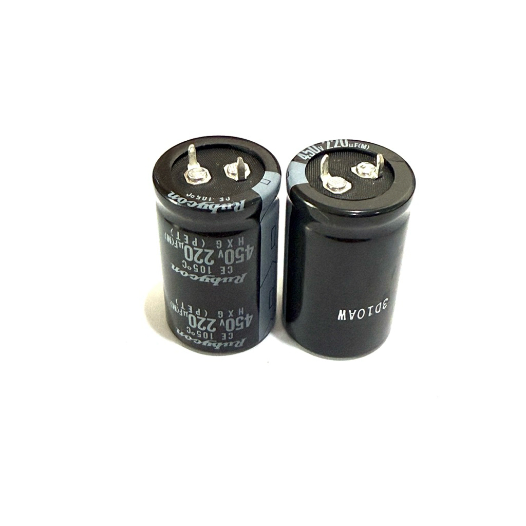 Capacitor Rubycon 220uF 450V 25*40MM จำนวน1ชิ้น