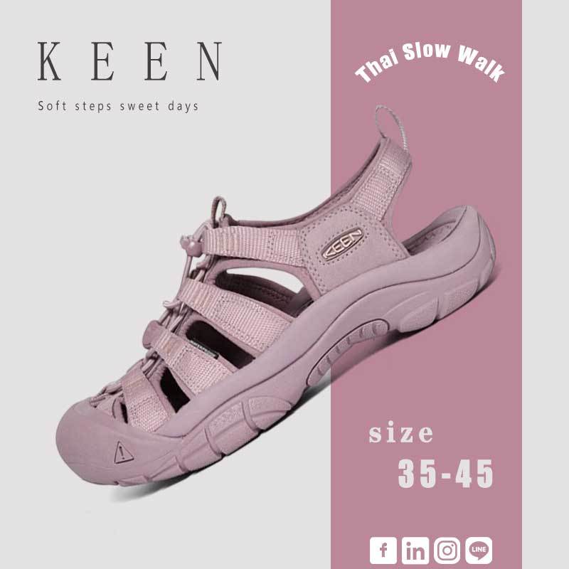 KEEN รองเท้าแตะเดินทางชายหญิง กันลื่นยางเนื้อแน่น เก็บปลายเท้า เดินกรวดทางชัน