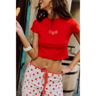 Rally La Costa Crop Tee - เสื้อยืดครอปคอกลม