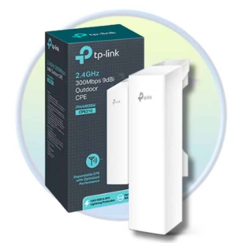 TP-LINK CPE210 Outdoor Repeater Router ACCESS POINT (แอคเซสพอยต) 2.4GHz 300Mbps 9dBi รบประกน 3