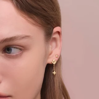 YVIS Teardrop Stud Brass Earring - Mon Amour Collection