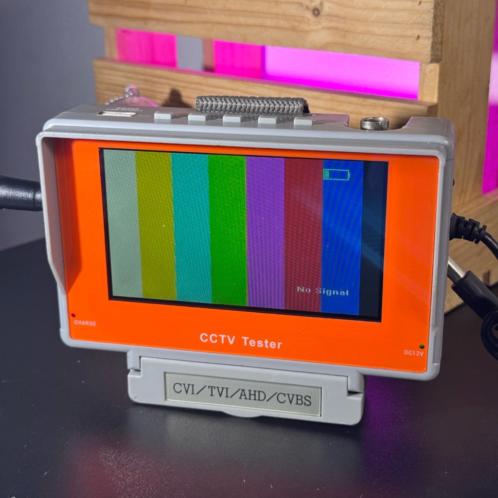 CCTV Tester 4-in-1 รองรับ CVI/TVI/AHD/CVBS จอชัด พกพาสะดวก พร้อมจ่ายไฟให้กล้องได้
