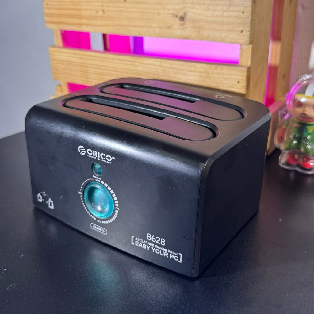[2 Bay] Orico 8628 Dual Bay HDD/SSD Docking Station สีดำ – พร้อมฟังก์ชัน Offline Clone
