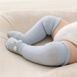 [พร้อมส่ง]ถุงเท้ายาวคุมเข่าสำหรับเด็ก0-6เดือน ถุงเท้ายาวเด็กเล็กน่ารัก