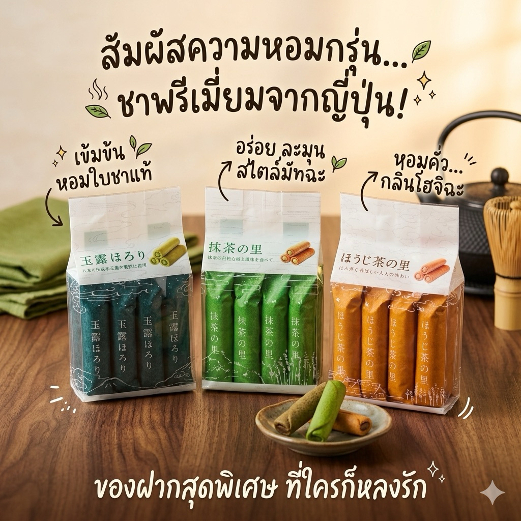 ‼️ร้านนี้ถูกที่สุด‼️ขนมจาก Hoshino Matcha Roll ฮิตมากกกก ลูกค้าตามหาสุด สายมัทฉะต้องรัก ต้องลอง อร่อย เข้มข้น