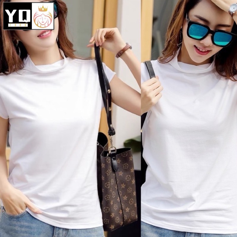 เสื้อยืด คอเต่า แขนกุด ผ้าเบาใส่สบาาย พร้อมส่งงจากกไทย PO2