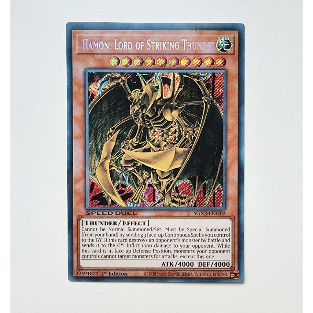 Konami Yugioh การ์ดยูกิ ลิขสิทธิ์แท้ ภาษาอังกฤษ Raviel, Lord of Phantasms รหัส SGX3-ENG02 Secret Rar