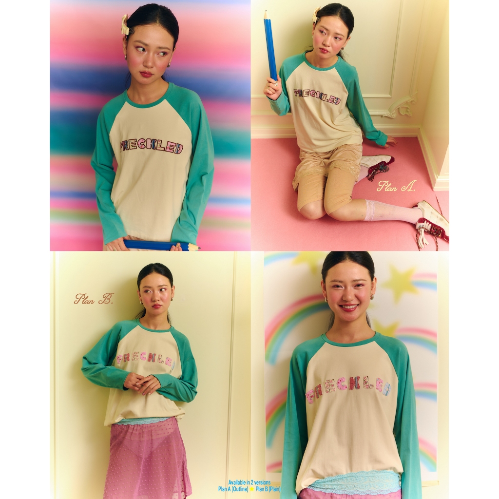 The Freckled Market - FKM Raglan Long Sleeve T-Shirt เสื้อยืดแขนยาว (Plan A)