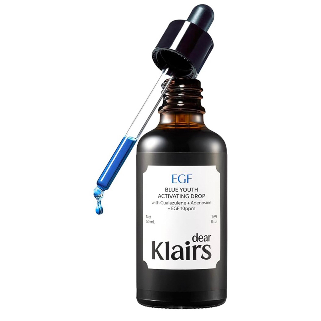 Dear, Klairs EGF Blue Youth Activating Drop ฟื้นฟูผิว ปลอบประโลมเร่งด่วน เติมน้ำอิ่มฟู ผิวแข็งแรง 50 ml