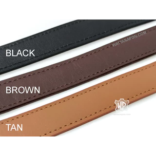 BH GL029 สายกระเป๋าหนังวัวแท้ กว้างครึ่งนิ้ว(12.5 มม.) ยาว 60 ซม.และ 48ซม. Genuine Leather Strap Handle 48cm, 60cm.