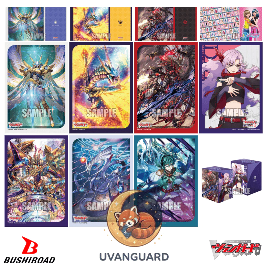Bushiroad Sleeve Mini & Deck Holder V3 & Rubber Mat V2 Cardfight!! Vanguard : Rezael, Levidras, Dragres, Nao, Rorowa