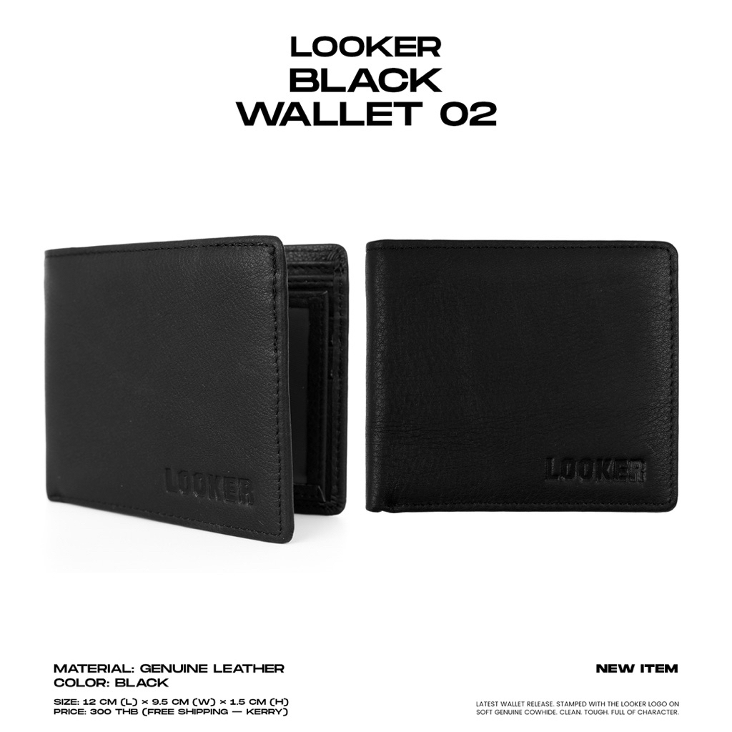 กระเป๋าสตางค์พร้อมซอง LOOKER BLACK WALLET 02