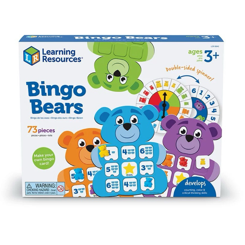 [ของแท้] Learning Resources Bingo Bears เกมบิงโกหมี เสริมพัฒนาการด้านคณิตศาสตร์ การนับเลข และสี เด็ก 3 ขวบ+ ฝึกสมอง