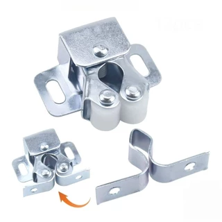 กลอนล็อคประตูตู้ ลูกกลิ้งคู่ อุปกรณ์สลักสลักฮาร์ดแวร์ ตัวล็อกล้อเลื่อน cabinet lock