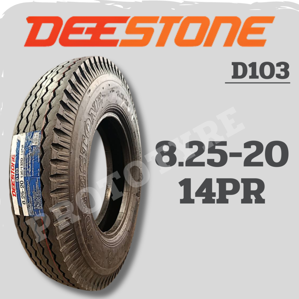 ยางรถบรรทุกผ้าใบ 8.25-20 14PR ยี่ห้อ Deestone รุ่น D103