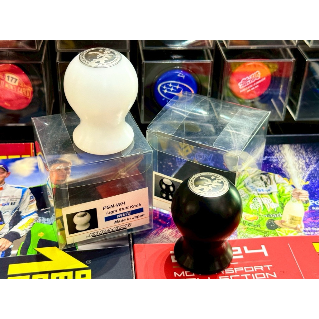 หัวเกียร์แต่ง J's js Racing Light Shift Knob (White/Black) ของแท้ Japan สำหรับ Honda Civic, Jazz, Ci