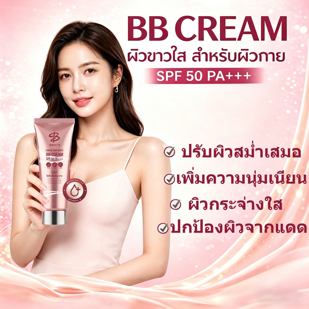 BWHITE โลชั่นเบิ้ลปทุมราช พลังสามในหนึ่ง โทนอัพผิวกระจ่างใส กันแดดเต็มประสิทธิภาพ บำรุงล้ำลึก ไม่เหนียว ไม่ติด 150ml