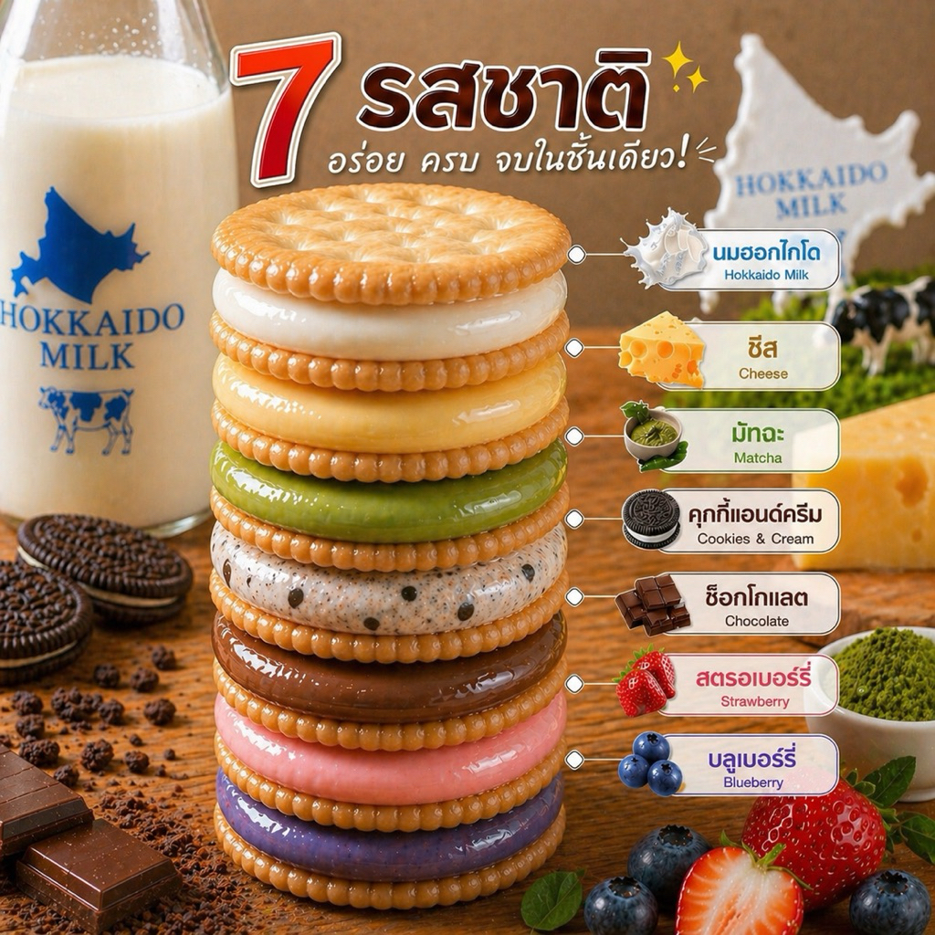 แครกเกอร์นูกัตนำเข้า🇨🇳(12ชิ้นต่อกล่อง)