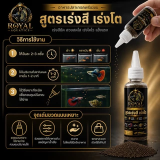 ชุดดูแลตู้ปลา น้ำใส ปลาสวย ครบจบในชุดเดียว | เกลือปลา จุลินทรีย์ บาซิลัส เมทิลีนบลู เร่งสีปลา Royal Aquatics