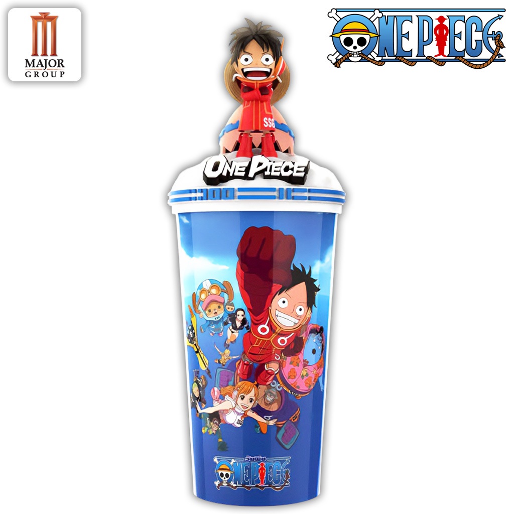 แก้วน้ำพร้อมท็อปเปอร์วันพีซ Major Group - Luffy Egghead