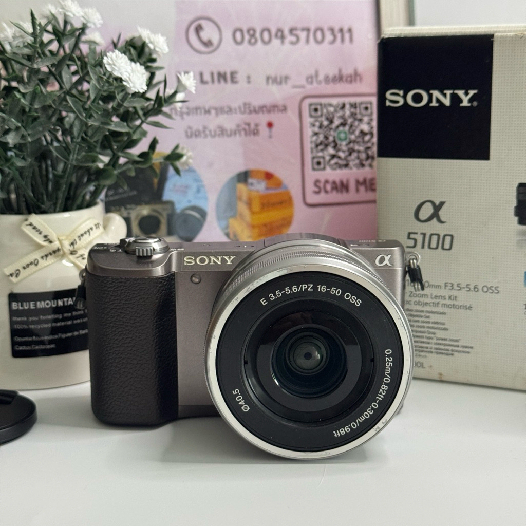 กล้องมือสองถูก SONY A5100 แถมฟรี กระเป๋า เม็ม พร้อมใช้งาน