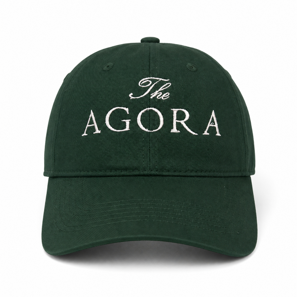 [NOT FOR SALE] หมวกแก๊ป The Agora สีเขียวเข้ม | Embroidered Logo Cap 02