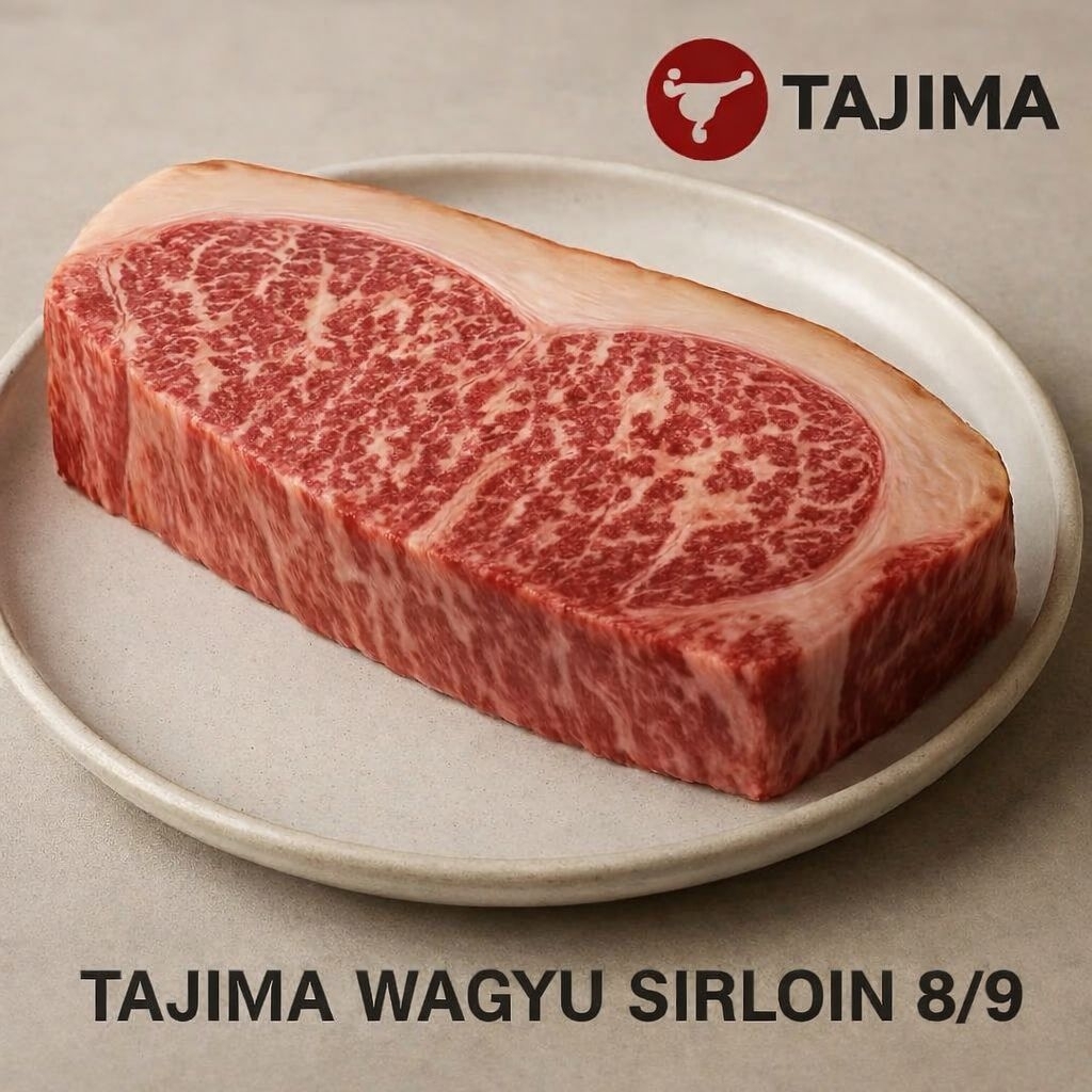 Tajima Wagyu Sirloin Steak (Marbling scorc 8/9) Approx 350g.