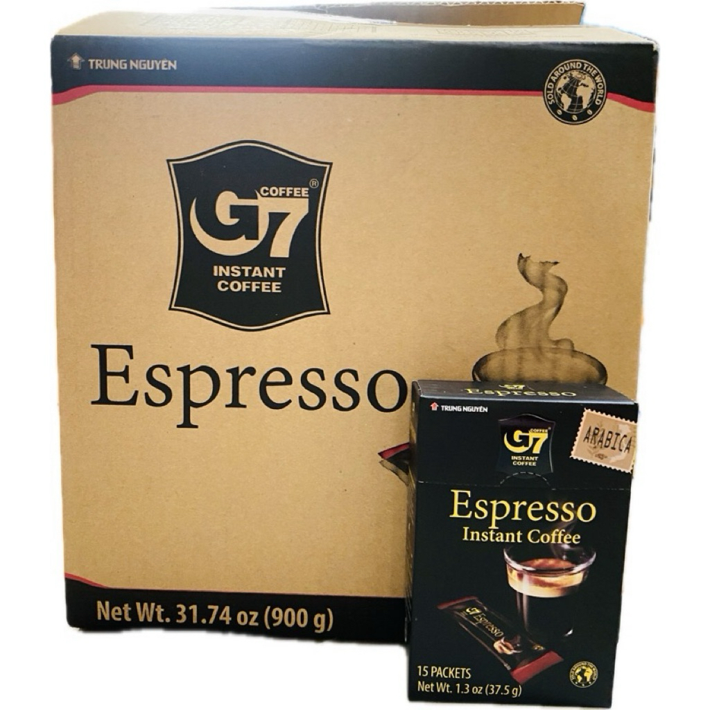 ยกลัง 24 กล่อง G7 กาแฟดำเอสเปรโซ่ 37.5กรัม*24กล่อง