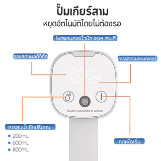 MEEVIDA เครื่องกดน้ำอัตโนมัติ ที่ปั๊มน้ำดื่ม หน้าจอสัมผัส ปลอดภัย แบต 1200mAh ชาร์จเร็ว พร้อมสาย USB