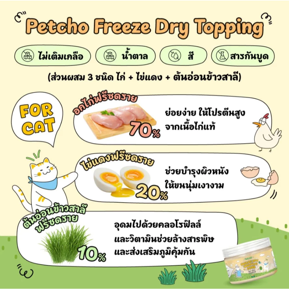 Petcho ผงโรยอาหารแมว thumbnail 8